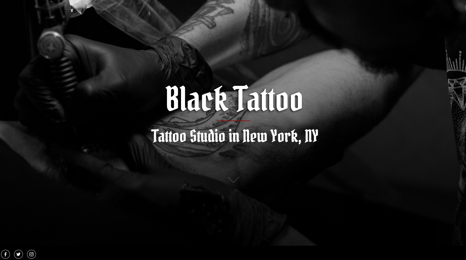 Black Tattoo Shop Website by LONE Web Studio