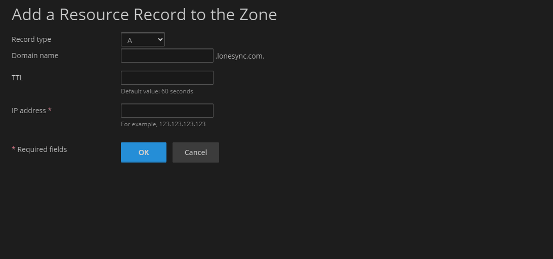 LoneSync Edge DNS Add Records